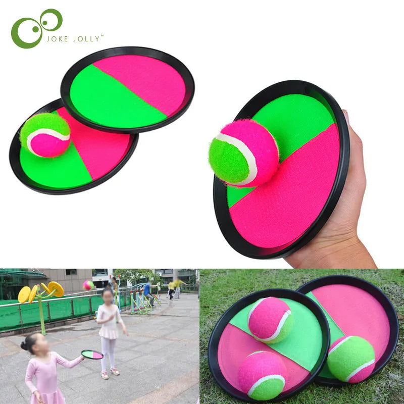 1Set Kids Sucker Sticky Ball Toy Outdoor Sports Catch Ball Game Set Throw And Catch Parent-Child Interactive Outdoor Toys Quick Pick Grocers