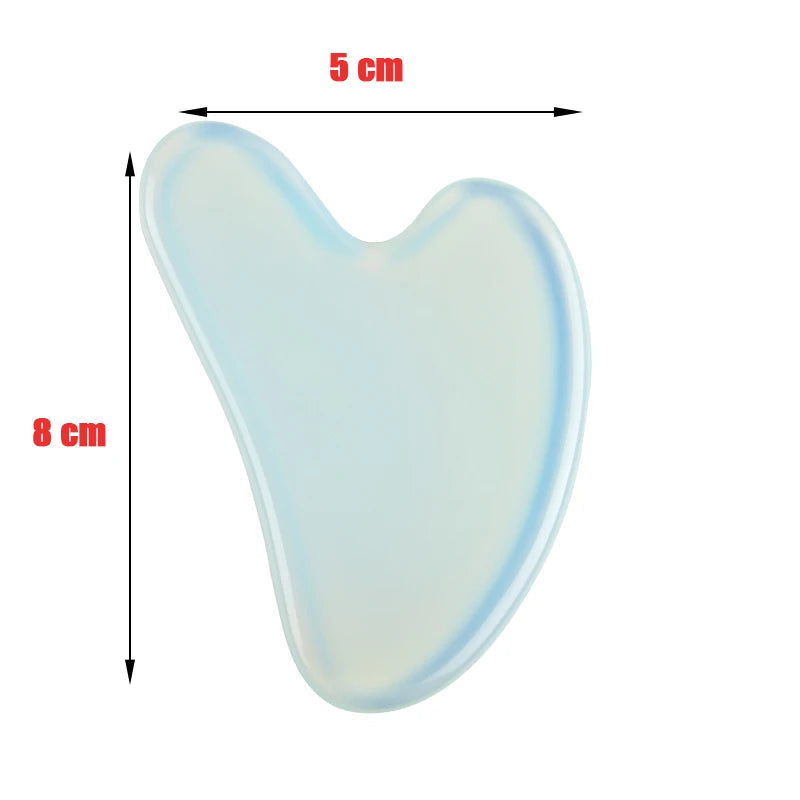 Natural Stone Jade Gouache Scraper Rose Quartz Facial Gua Sha Tools Neck Massager for Face Lifting Wrinkle Remover Beauty Health Quick Pick Grocers