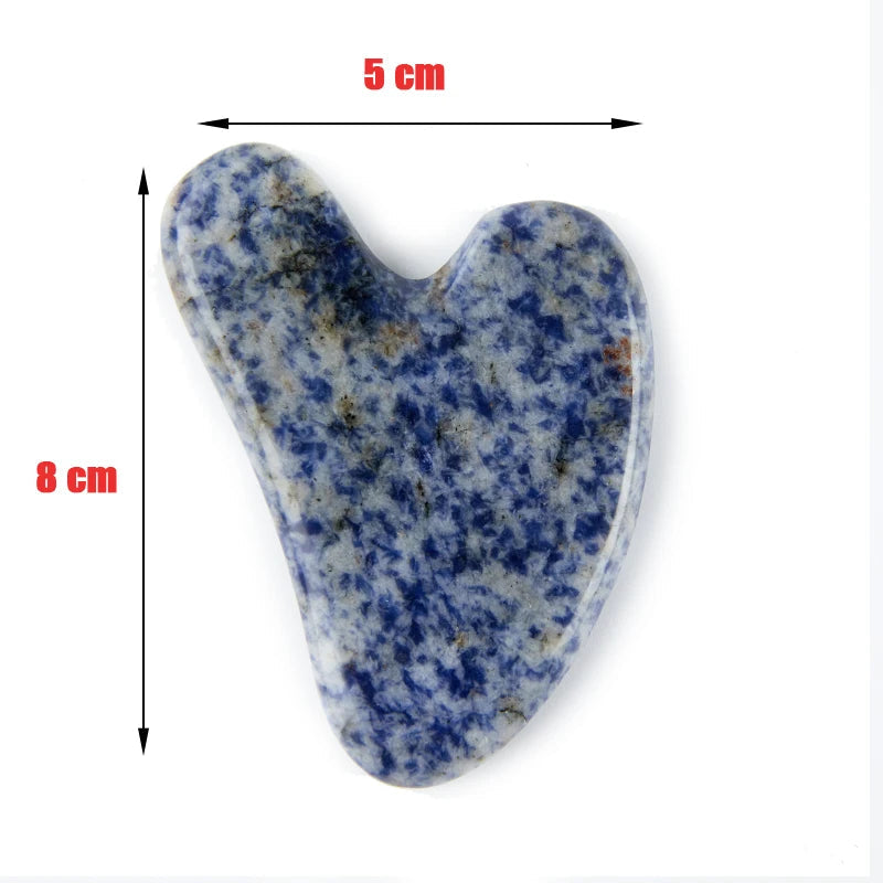 Natural Stone Jade Gouache Scraper Rose Quartz Facial Gua Sha Tools Neck Massager for Face Lifting Wrinkle Remover Beauty Health Quick Pick Grocers