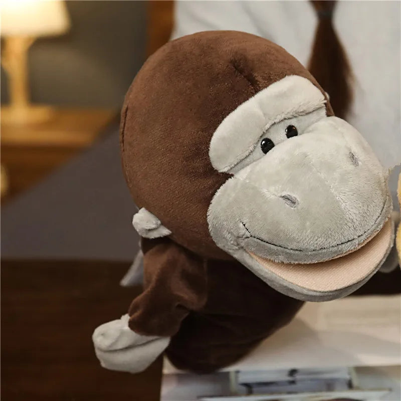 Stuffed Plush Animals Toys Hand Finger Story Puppet Kawaii Dolls Educational Baby Toys Lion Elephant Bunny Monkey Children GIft Purest Peak