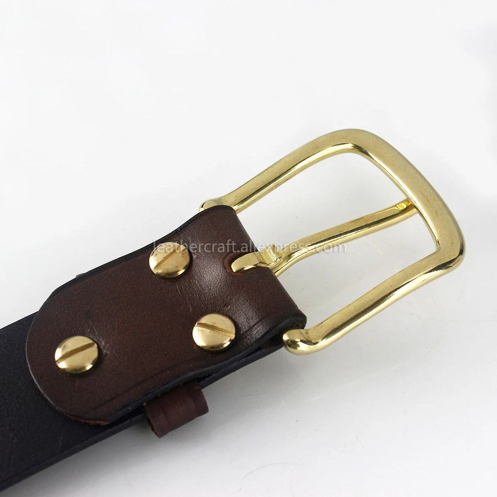 Solid Brass Belt Buckle End Bar Heel bar Buckle Single Pin Belt Half Buckle For Leather Craft Bag Strap Jeans Webbing Dog Collar Quick Pick Grocers