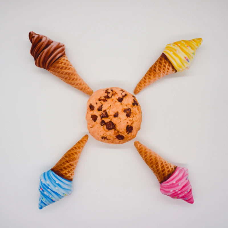 Funny Squeaky Toys For Small Medium Dogs Puppy Bite Resistant Simulated Dog Toy Meat Seafood Ice Cream Series Pet Product Quick Pick Grocers