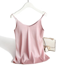 AOSSVIAO 2026 Spaghetti Strap Top Women Halter V Neck Basic White Cami Sleeveless Satin Silk Tank Tops Women'S Summer Camisole Quick Pick Grocers