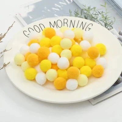 Pompoms 8/10/15/20/25/30mm Soft Pompons Colorful Fluffy Plush Craft DIY Pom Pom Fur Ball Pon Pon Home Decoration Kids Toys 10g Econic Blanks