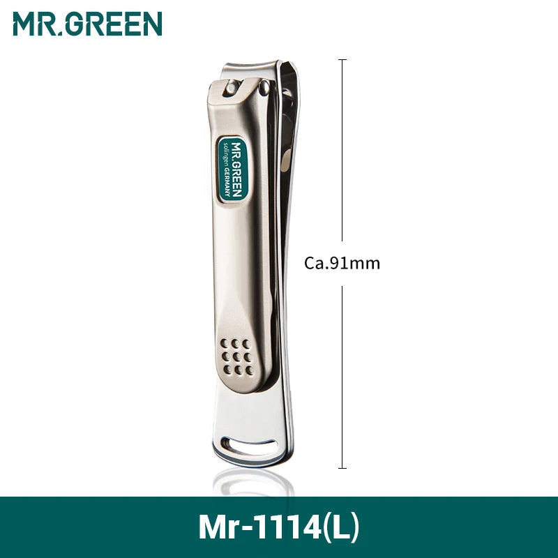 MR.GREEN Nail Clippers Stainless Steel Curved blade Clipper Fingernail Scissors Cutter Manicure tools trimmer with nail files Purest Peak