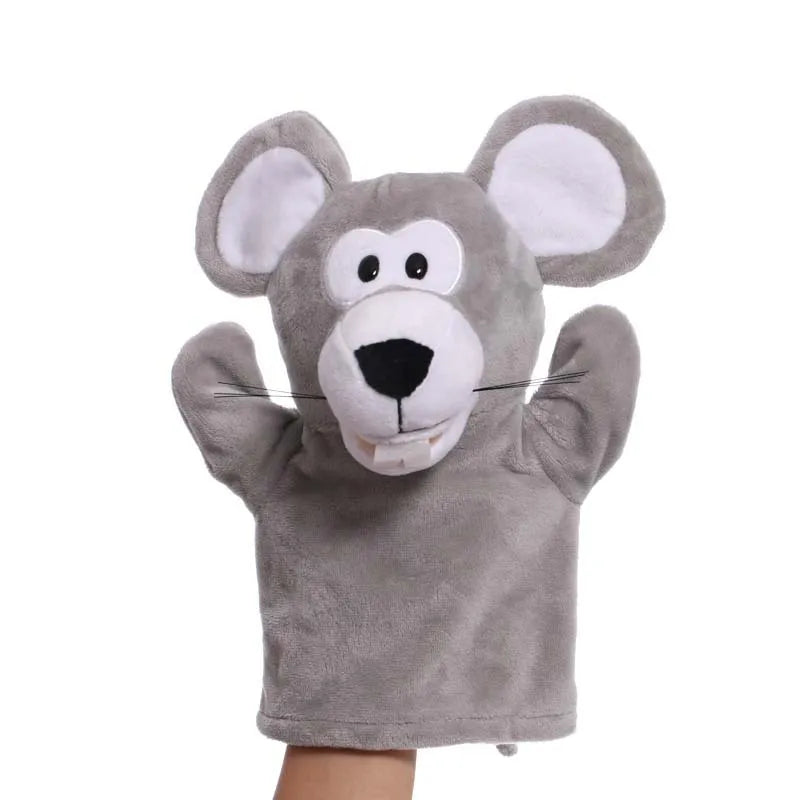 Stuffed Plush Animals Toys Hand Finger Story Puppet Kawaii Dolls Educational Baby Toys Lion Elephant Bunny Monkey Children GIft Purest Peak