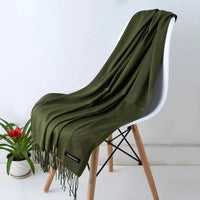 2022 fashion Tassels women scarf shawls and Wraps lady Designer solid female hijab stoles long pashmina foulard head scarves Econic Blanks