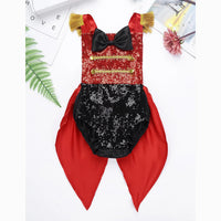 Infant Baby Girls Ringmaster Circus Costume Rompers Sleeveless Sequined Bowknot Romper for Halloween Cosplay Party Dress Up Quick Pick Grocers