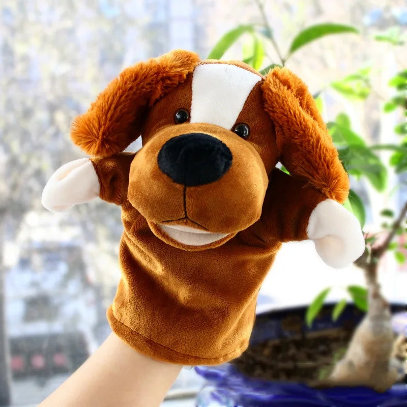 Stuffed Plush Animals Toys Hand Finger Story Puppet Kawaii Dolls Educational Baby Toys Lion Elephant Bunny Monkey Children GIft Purest Peak