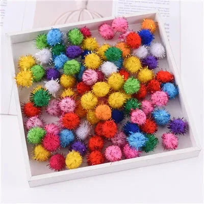 Pompoms 8/10/15/20/25/30mm Soft Pompons Colorful Fluffy Plush Craft DIY Pom Pom Fur Ball Pon Pon Home Decoration Kids Toys 10g Econic Blanks