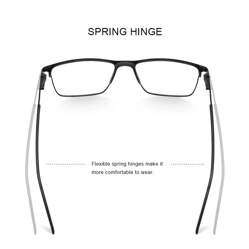 MERRYS DESIGN Men Titanium Alloy Glasses Frame Fashion Male Square Ultralight Eye Myopia Prescription Eyeglasses S2001 Econic Blanks