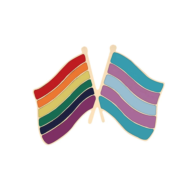 LGBT Flag Rainbow Heart Brooch Peace and Love Enamel Pins Clothes Bag Lapel Pin Gay Lesbian Pride Icon Badge Unisex Jewelry Gift Quick Pick Grocers