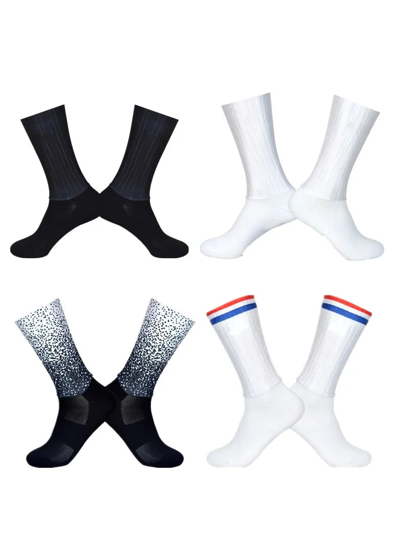 New Summer Breathable Cycling Socks Men Anti Slip Seamless Aero Bike Wearproof Road Calcetines Ciclismo Quick Pick Grocers