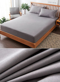 Cotton Fitted Sheet with Elastic Bands Non Slip Adjustable Mattress Covers for Single Double King Queen Bed,140/160/200cm Quick Pick Grocers