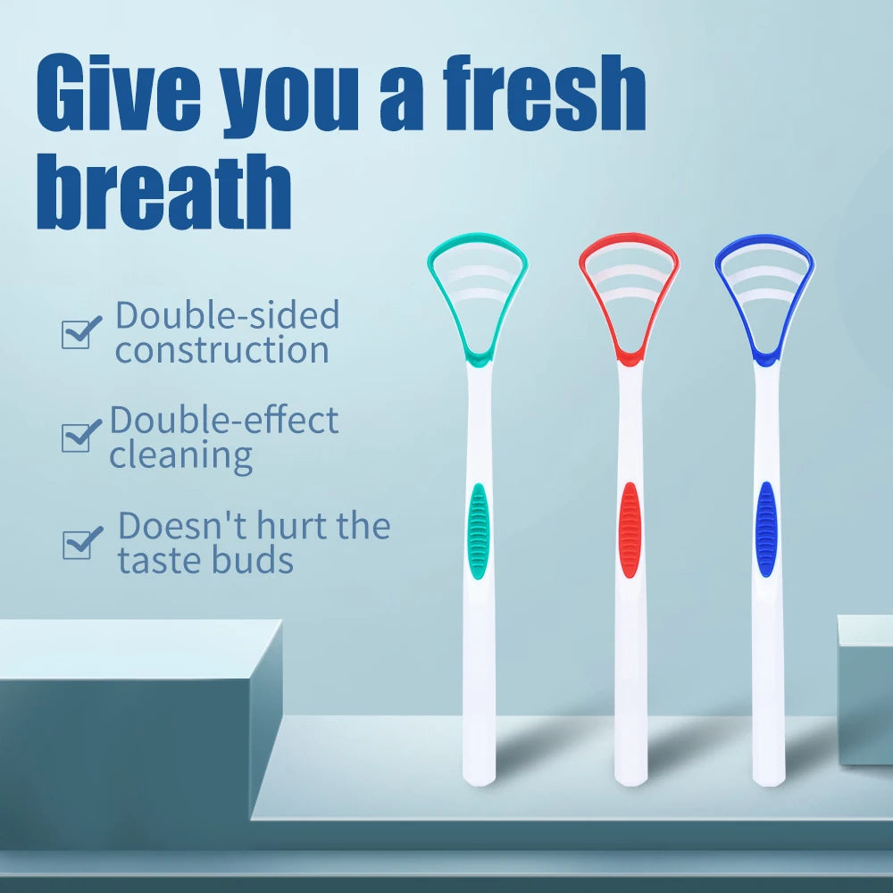 Y-Kelin Tongue Scraper Oral  Cleaner Brush Fresh Breath Cleaning Coated  Toothbrush  Hygiene Care Tools Econic Blanks
