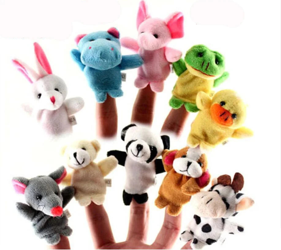 Hand Finger Puppets Plush Set – Animal Cartoon Toys for Kids Econic Blanks