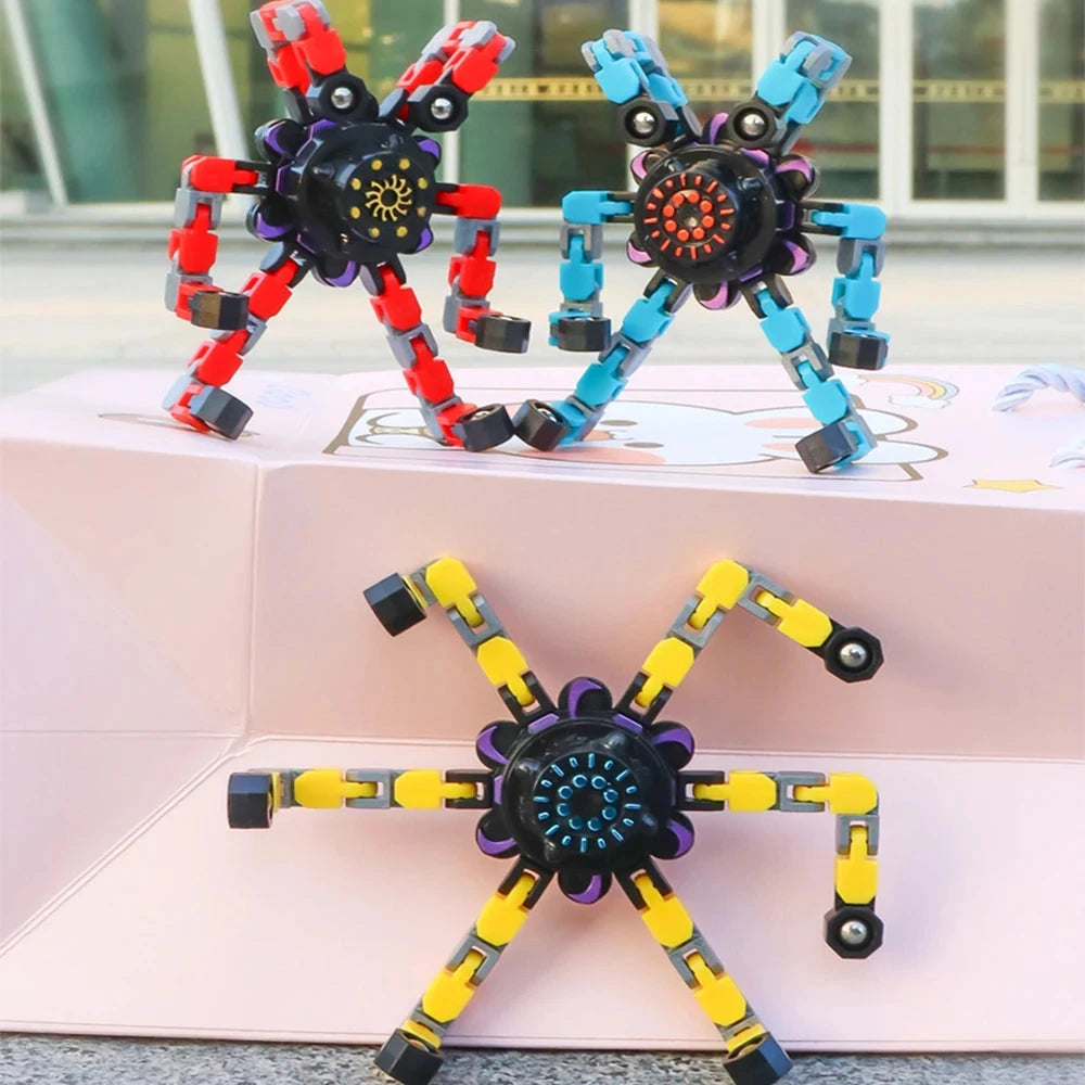 Deformed Fidget Spinner Chain Toys For Children Antistress Hand Spinner Vent Toys Adult Stress Relief Fidget Sensory Gyro Gift Econic Blanks