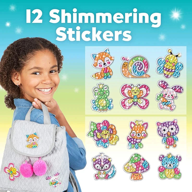 12 Create Big Gem Diamond Painting Sticker Kit Art Craft Girls Boys Unicorn Animal Sealife Magical Mosaic Dot Sticky Toys Gifts Econic Blanks