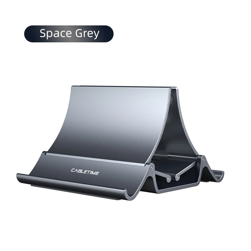 CABLETIME Vertical Laptop Stand Automatically Shrink Space-Saving Multifunctional Tablet Stand for MacBook Surface iPad Phone Quick Pick Grocers