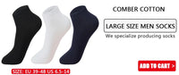 High Quality 10Pairs Men Socks Combed cotton 100% Summer Sports Sock Plus Size EUR38-48 Quick Pick Grocers