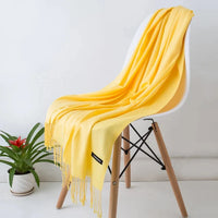 2022 fashion Tassels women scarf shawls and Wraps lady Designer solid female hijab stoles long pashmina foulard head scarves Econic Blanks