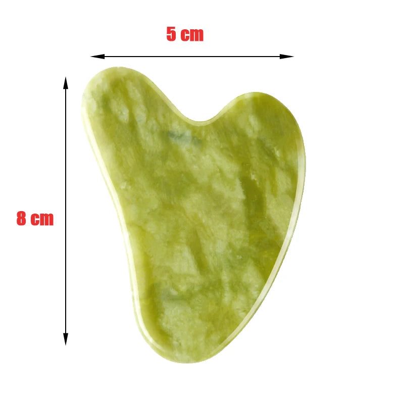 Natural Stone Jade Gouache Scraper Rose Quartz Facial Gua Sha Tools Neck Massager for Face Lifting Wrinkle Remover Beauty Health Quick Pick Grocers