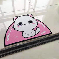 Semicircular Cartoon Door Mat Welcome Entrance Rugs for Home Small Carpet for Bedroom Bathroom Floor Doormats Non-Slip Pet Pads Quick Pick Grocers