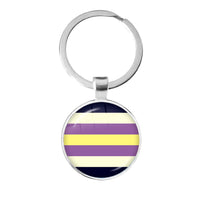 LGBT Glass Cabochon Keychain Gay Lesbian Pride Rainbow Car Key Holder Keyring Charm Jewelry for Homosexuality Gift Quick Pick Grocers