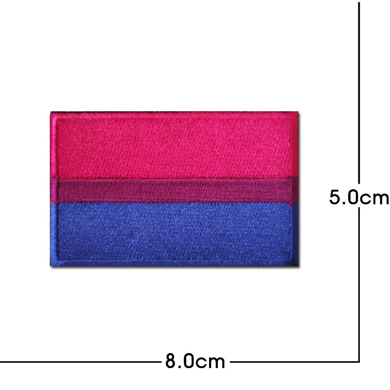 Rainbow Flag Embroidered Patch Pride Gay LGBT Tactical Applique for Clothes Hat Military Emblem with Hook and Loop Quick Pick Grocers