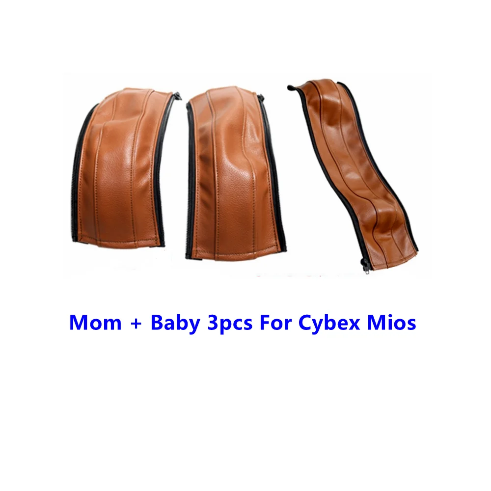 Stroller PU Leather Handle Covers Fit For Cybex Mios Pram Bumper Sleeve Case Armrests Protective Cover Stroller Accessories Quick Pick Grocers
