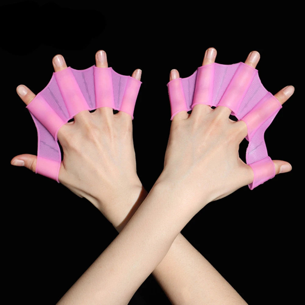 Silicone Swimming Fins Flipper Men Women Child Swim Pool Sport Professional Training Finger Hand Webbed Gloves Paddles Equipment Quick Pick Grocers
