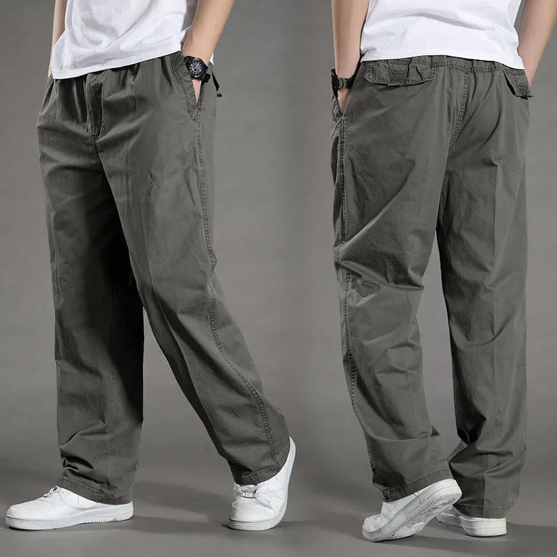Men's Cargo Pants Summer Spring Cotton Work Wear New In Large Size 6XL Casual Climbing Joggers Sweatpants Hombre Autumn Trousers Quick Pick Grocers