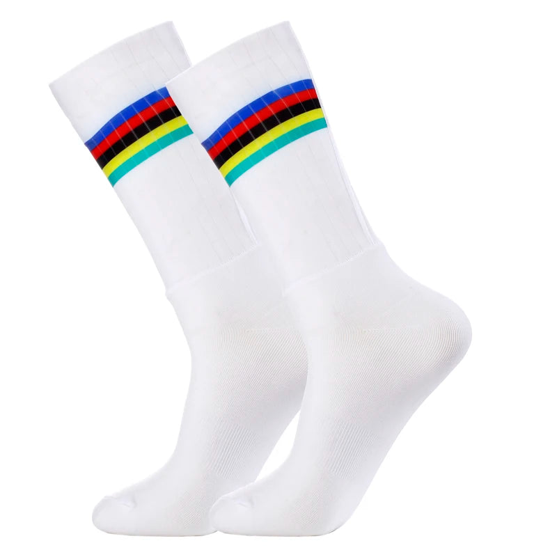 New Summer Breathable Cycling Socks Men Anti Slip Seamless Aero Bike Wearproof Road Calcetines Ciclismo Quick Pick Grocers