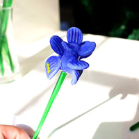 Handmade Colorful Murano Glass Flower Craft Figurine Wedding Valentine's Day Favors Gifts Table Miniature Vase Decor Ornaments Quick Pick Grocers