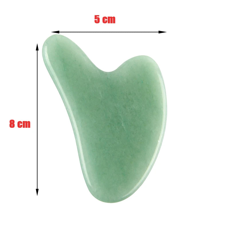 Natural Stone Jade Gouache Scraper Rose Quartz Facial Gua Sha Tools Neck Massager for Face Lifting Wrinkle Remover Beauty Health Quick Pick Grocers