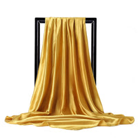 Luxury Brand Silk Scarf Women Satin Solid color Hijab Scarves Muslim Pareo Bandana Female Shawl Wrap Headband Foulard 90*90cm Quick Pick Grocers