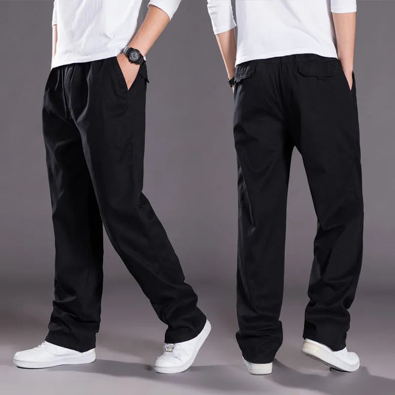 Men's Cargo Pants Summer Spring Cotton Work Wear New In Large Size 6XL Casual Climbing Joggers Sweatpants Hombre Autumn Trousers Quick Pick Grocers