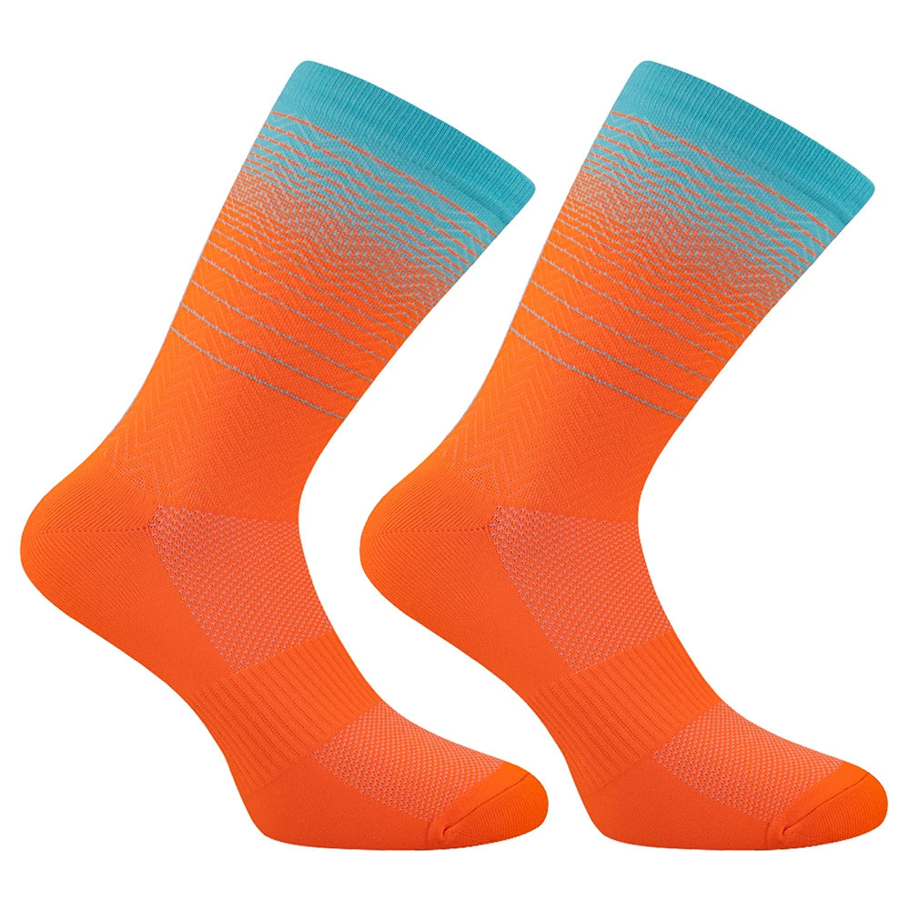 Cycling Socks Men Women Running Socks Breathable Wear-resistant Camping Hiking Socks Tube Compression Sports Socks