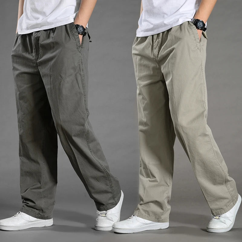 Men's Cargo Pants Summer Spring Cotton Work Wear New In Large Size 6XL Casual Climbing Joggers Sweatpants Hombre Autumn Trousers Quick Pick Grocers