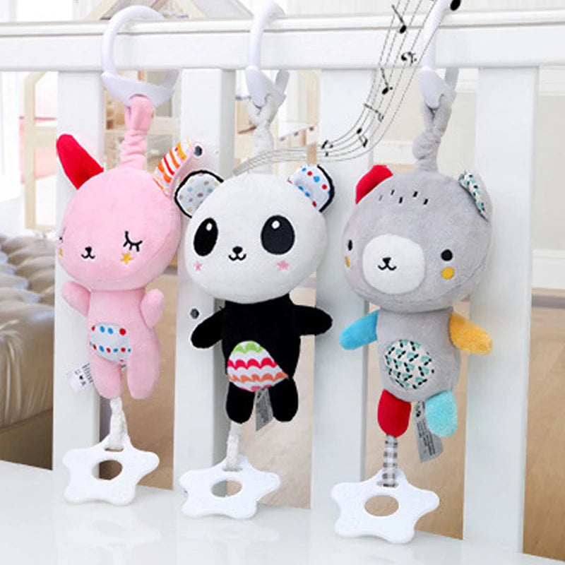 Newborn Baby Plush Stroller Toys Baby Rattles Mobiles Cartoon Animal Hanging Bell Educational Baby Toys 0-12 Months Speelgoed Purest Peak