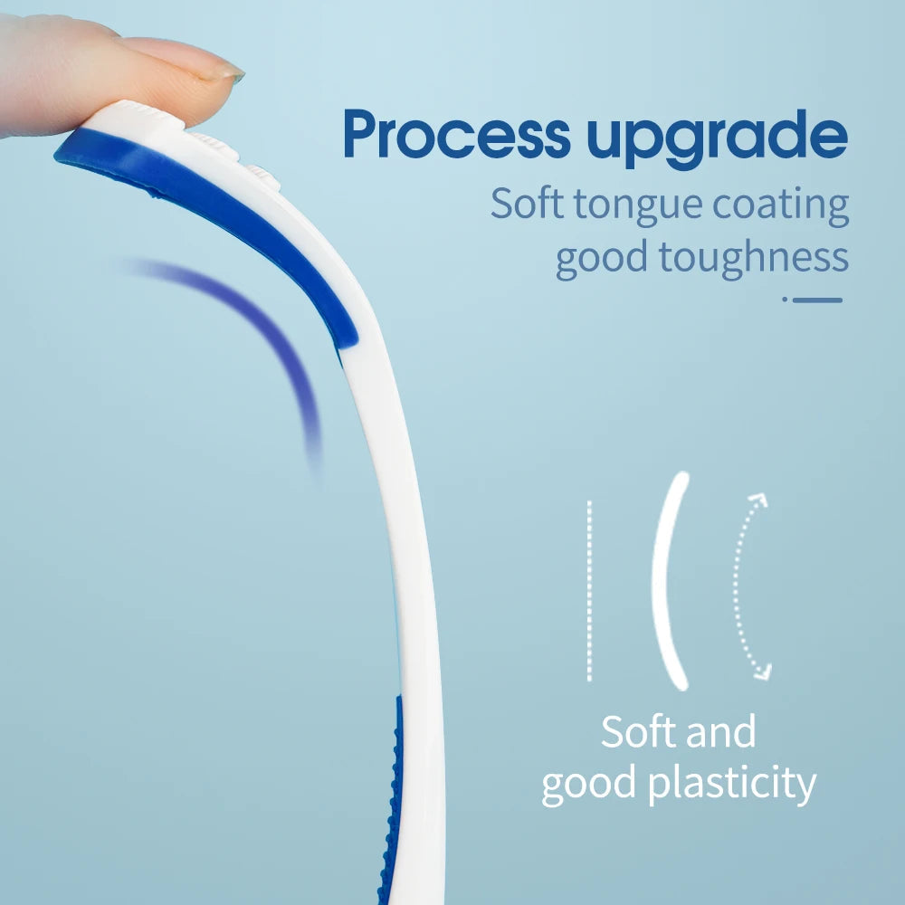 Y-Kelin Tongue Scraper Oral  Cleaner Brush Fresh Breath Cleaning Coated  Toothbrush  Hygiene Care Tools Econic Blanks