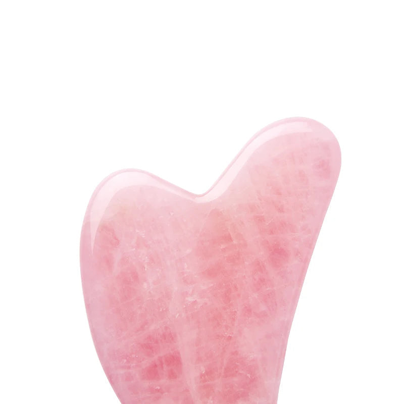Natural Stone Jade Gouache Scraper Rose Quartz Facial Gua Sha Tools Neck Massager for Face Lifting Wrinkle Remover Beauty Health Quick Pick Grocers