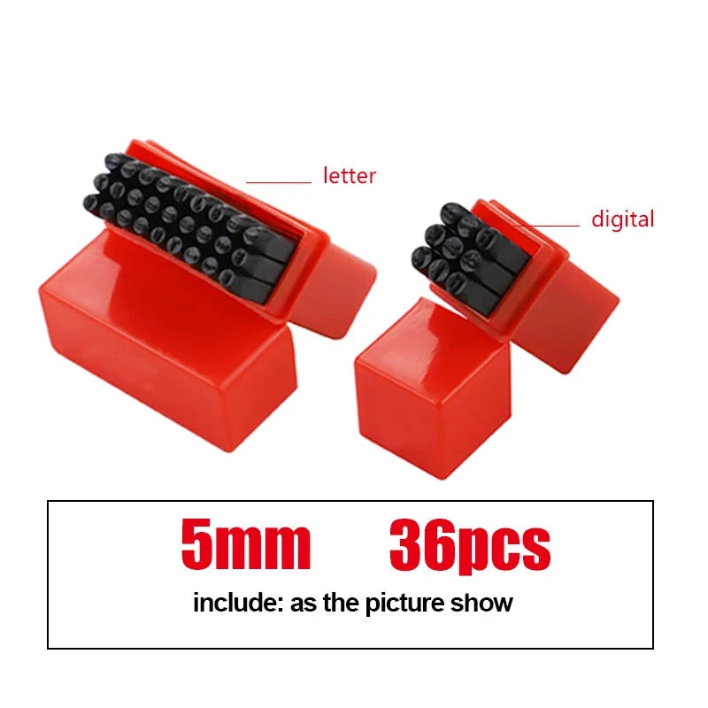 Letter&Number Stamp Punch Set Hardened Steel Metal Wood Leather Steel Punch Alphabet Letter Number Tool Leather craft Stamp Econic Blanks