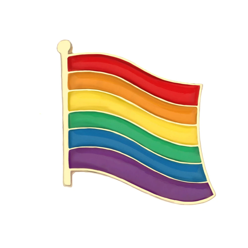 LGBT Flag Rainbow Heart Brooch Peace and Love Enamel Pins Clothes Bag Lapel Pin Gay Lesbian Pride Icon Badge Unisex Jewelry Gift Quick Pick Grocers