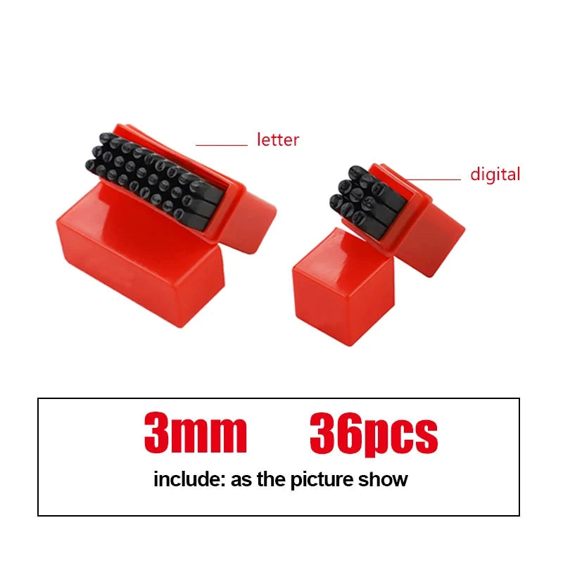 Letter&Number Stamp Punch Set Hardened Steel Metal Wood Leather Steel Punch Alphabet Letter Number Tool Leather craft Stamp Econic Blanks