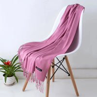2022 fashion Tassels women scarf shawls and Wraps lady Designer solid female hijab stoles long pashmina foulard head scarves Econic Blanks