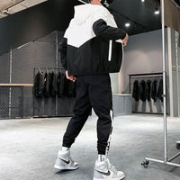 2026 Men Tracksuit Casual Joggers Hooded Sportswear Jackets And Pants 2 Piece Sets Hip Hop Running Sports Suit Quick Pick Grocers