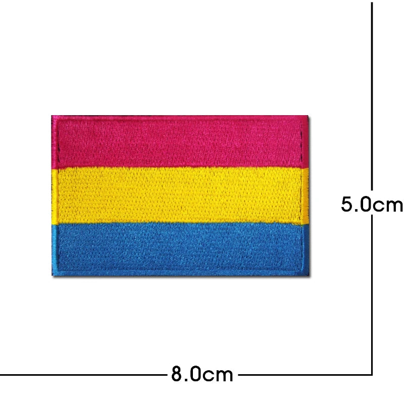 Rainbow Flag Embroidered Patch Pride Gay LGBT Tactical Applique for Clothes Hat Military Emblem with Hook and Loop Quick Pick Grocers