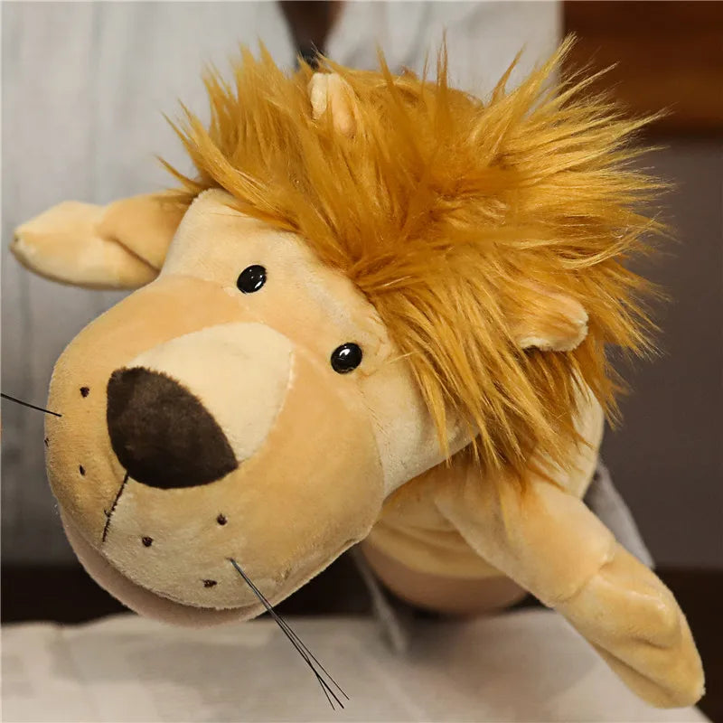 Stuffed Plush Animals Toys Hand Finger Story Puppet Kawaii Dolls Educational Baby Toys Lion Elephant Bunny Monkey Children GIft Purest Peak