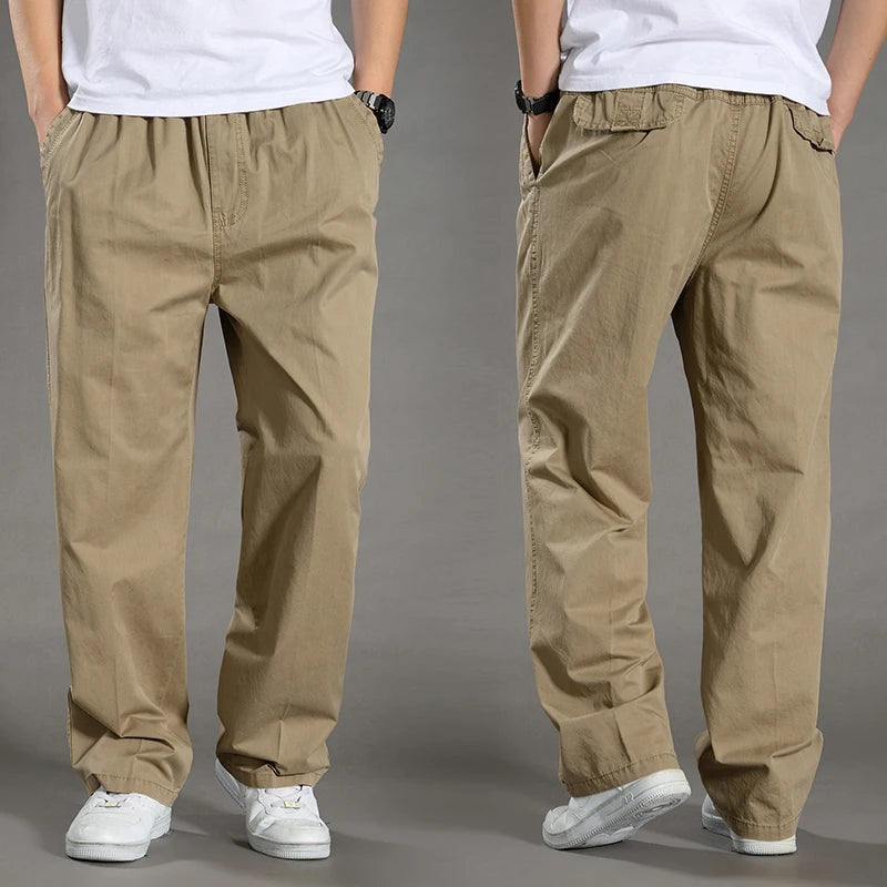 Men's Cargo Pants Summer Spring Cotton Work Wear New In Large Size 6XL Casual Climbing Joggers Sweatpants Hombre Autumn Trousers Quick Pick Grocers